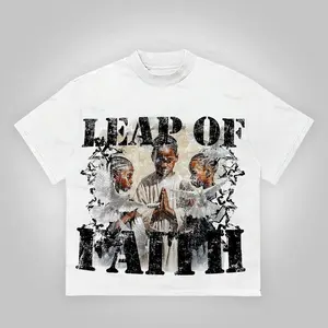 Vintage Leap Of Faith Graphic 100% Cotton T-Shirt, Cotton Vintage Faith Slogan T-shirt, summer tee, vintage shirts, menswear top, men gifts