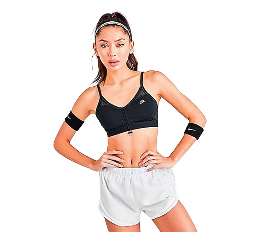 Nike Women's Indy Icon Clash Compression Sports Bra - Light Support, Adjustable Front Toggle, Upper Body Workout Activewear Finds, Everyday Active