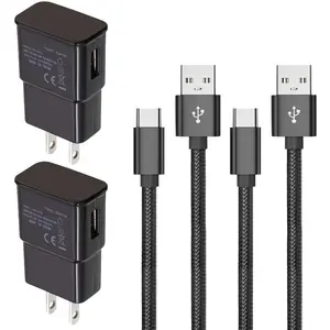 2 Pack Charger Cord Replacement for Amazon Fire TV Stick, Fire Tablet, Compatible with Samsung Android Phone AC/DC Home Wall Adapter Cable