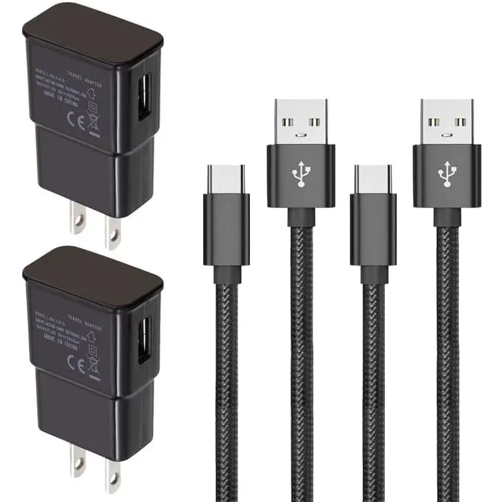 2 Pack Charger Cord Replacement for Amazon Fire TV Stick, Fire Tablet, Compatible with Samsung Android Phone AC/DC Home Wall Adapter Cable