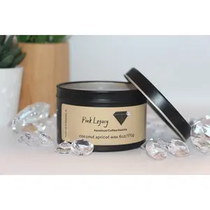 Pink Legacy Diamond Candle - 6oz Black Tin