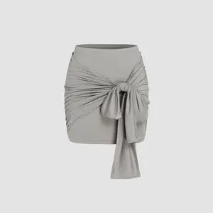 Cider [size 2-10] Low Rise Ruched Jersey Mini Skirt
