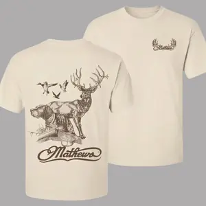 Deer Duck Dog Graphic T-Shirt, Hunting Style Outdoor Tee, Country Lifestyle Shirt, Animal Graphic Tee, Casual Mens T-Shirt