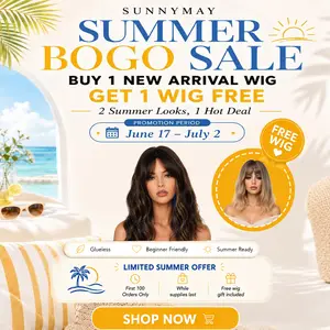 Stormy Plus- New! SUNNYMAY Breathable Bionic Scalp 18-Inch Mid-Length Water Wave Layered Twilight Swirl Glueless Synthetic Wig with Wispy Blunt Bangs for Women 4×4.5 Natural Scalp Hard Silky Top Easy Wear Comfortable Fit