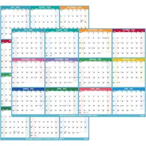 2026-2027 Dry Erase Calendar – Large Yearly Wall calendar, 38.2'' x 25.2'', 2-Side Reversible Calendar 2026-2027, Vertical/Horizontal, Jul 2026 – Jun 2027, Wall Calendar with Notes, Stickers – Multi