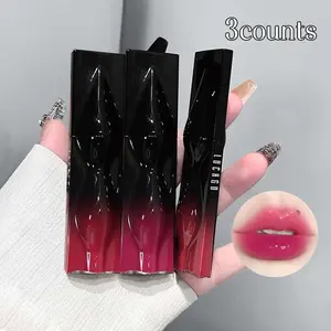 Three-Piece Mirror Finish Lip Gloss Set Long-Lasting Moisturizing Lip Color Starry Universe Design Perfect for Daily Use