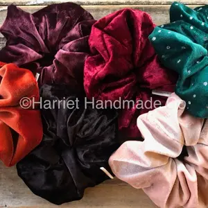 20+ Colors -- Handmade Extra Large Velvet Hair Scrunchie | hair accessories gift ideas for her gift pony tail holder XL jumbo oversized big