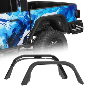 Hooke Road Steel Flat Rear Fender Flares 2020-2026 Jeep Gladiator JT