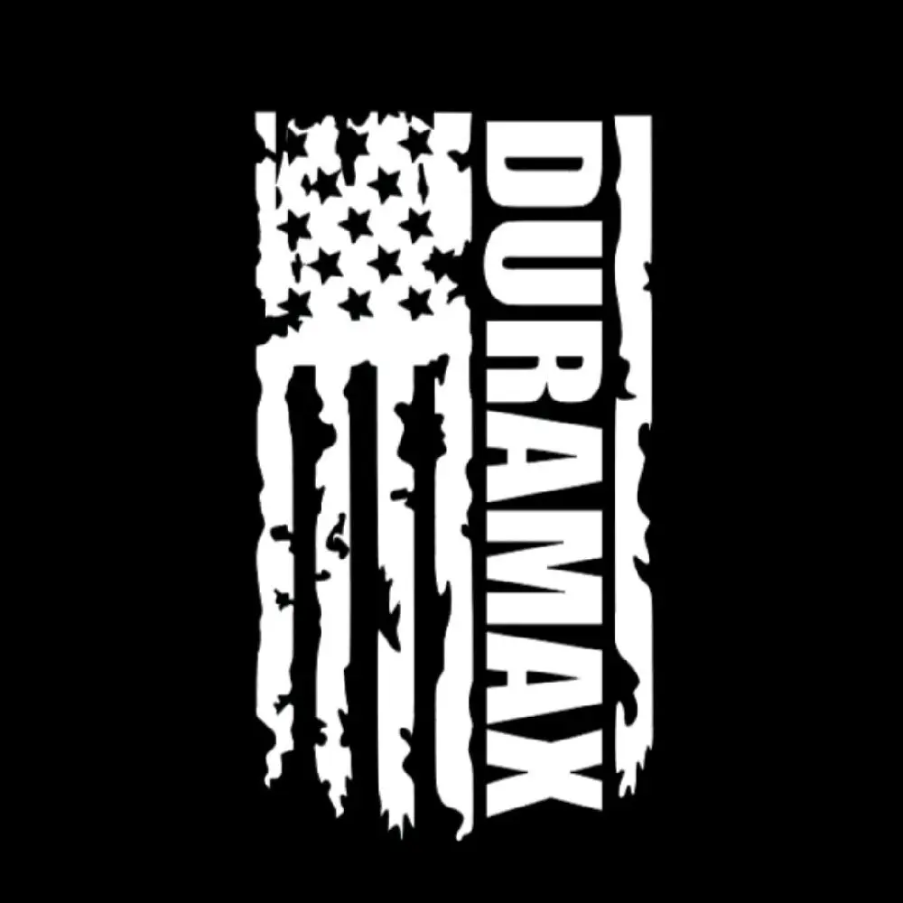 Duramax American Flag Vinyl Window Decal, Universal Car Sticker for Vehicle Exterior Decoration Truck Accessories Windshield Sticker