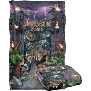 Jurassic Park Welcome to The Park Silky Touch Super Soft Throw Blanket 36" x 58" It is an excellent gift for children, family and friends