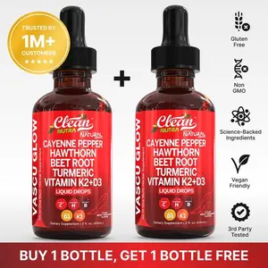 BOGO Cayenne Pepper Supplement Liquid Drops + Hawthorn Berry, Vitamin D3 K2 Organic Beet Root Powder, Ceylon Cinnamon, Turmeric Curcumin, Panax Ginseng