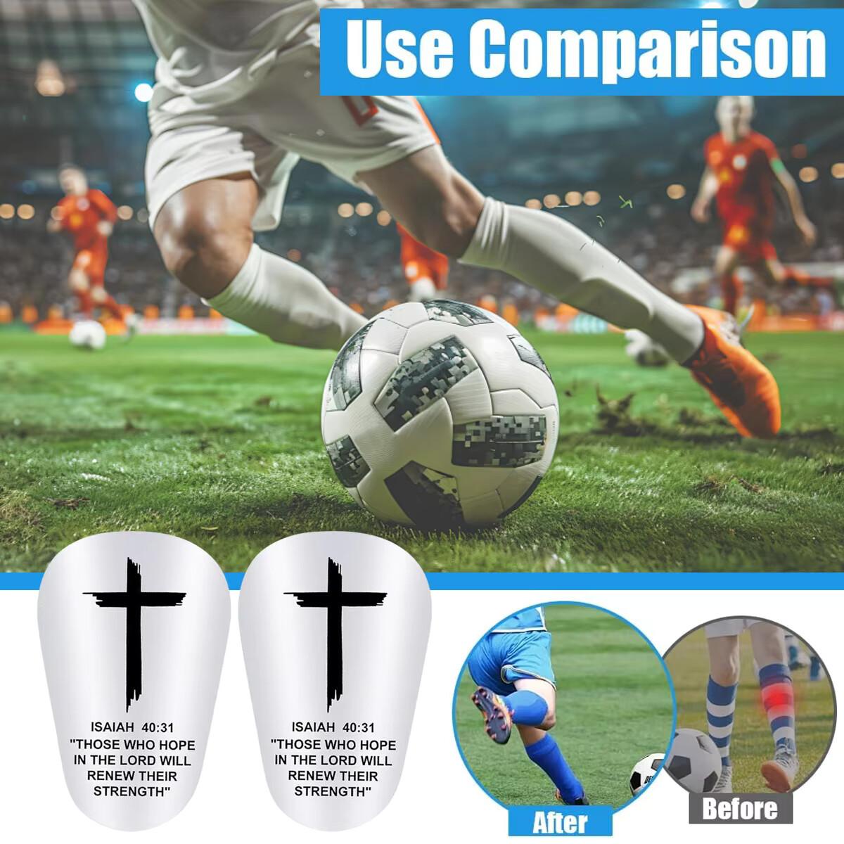 High-Quality Soccer Accessories: PU Mini Shin Guards. This set includes both shin guards and thermal protective gear, offering critical protection against injury.