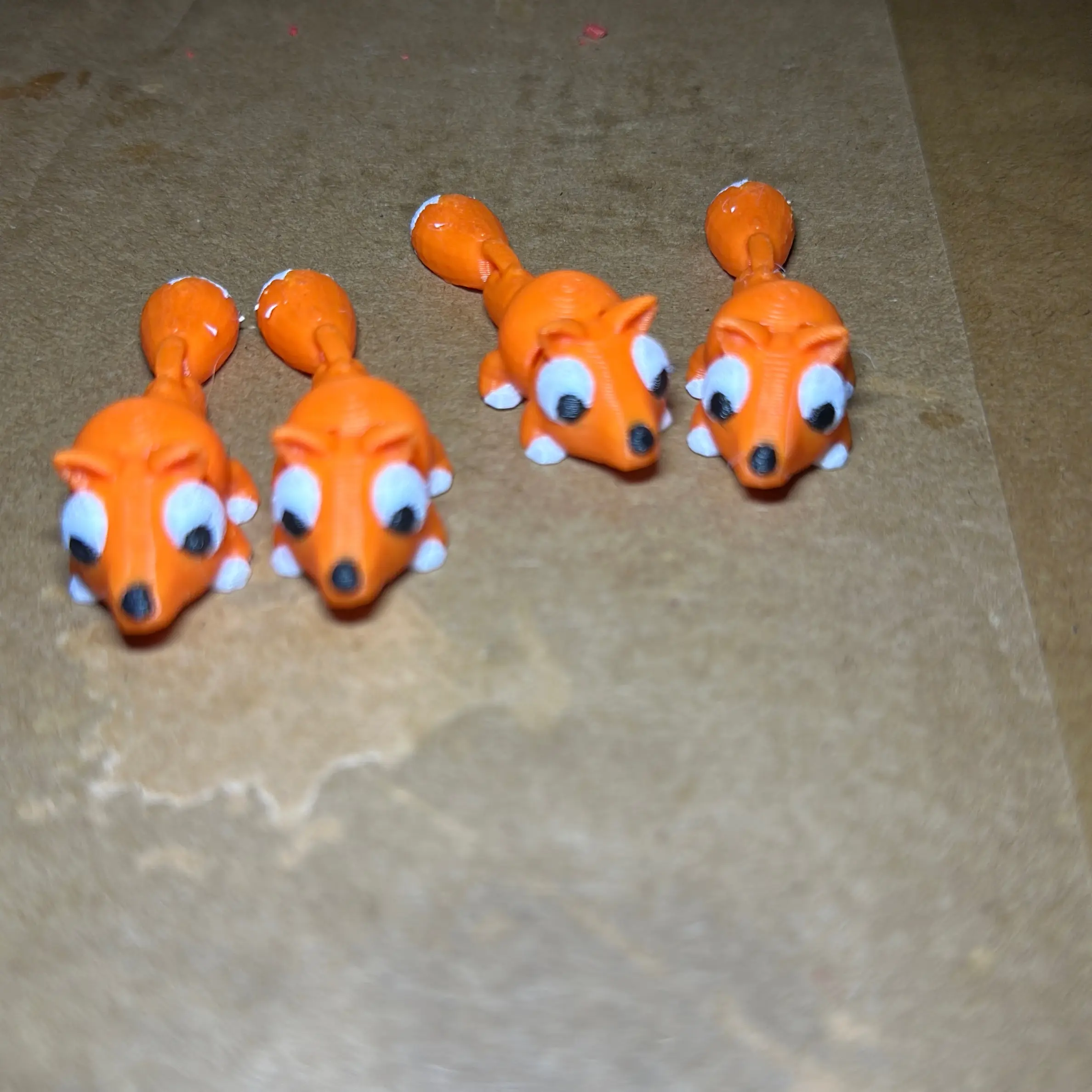 3D printed Fox Fidget Toy - Fun Stress Relief Toy - 3 pack