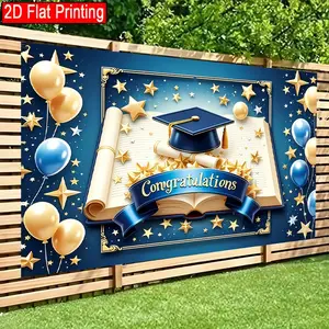 2D Flat Backdrop banner Chasing Light in Learning A Graduation Ode to Knowledge Perfect for Birthday/ Festival/ Party, Seasonal Decoration, Home Decoration, Room Decoration, Supplies/ Gift Decoration Background
