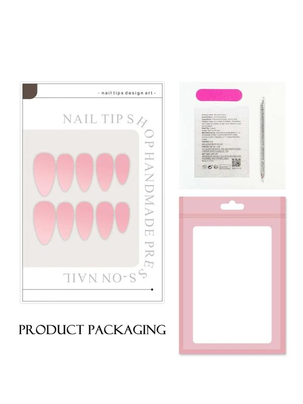 Spring/Summer Handmade Almond-Shaped Nail Tips With Y2K Chic Style, In Nude, White, Gold Colors Featuring Cross, Star, Asymmetrical Metallic Design, Suitable For Women & Girls To Wear At Parties, Weddings, Daily Life. 10Pcs/Set With 3 Sizes, Includes Nai