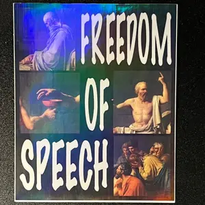 Freedom Of Speech Sticker, Spirituality, Philosophy, Rights, Freedom, Speech, Truth, Oneness, Wholeness, Life, Love, Freedom