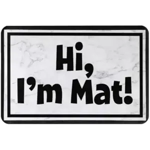 Hi, I'm Mat Humorous Non-Slip Absorbent Resist Dirt Doormat Entrance Rug Inside Floor Mats for Home Bedroom Kitchen Front Porch