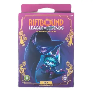 League of Legends Riftbound Champion Deck. (40 card deck, 12 runes, paper playmat, 1 booster pack.