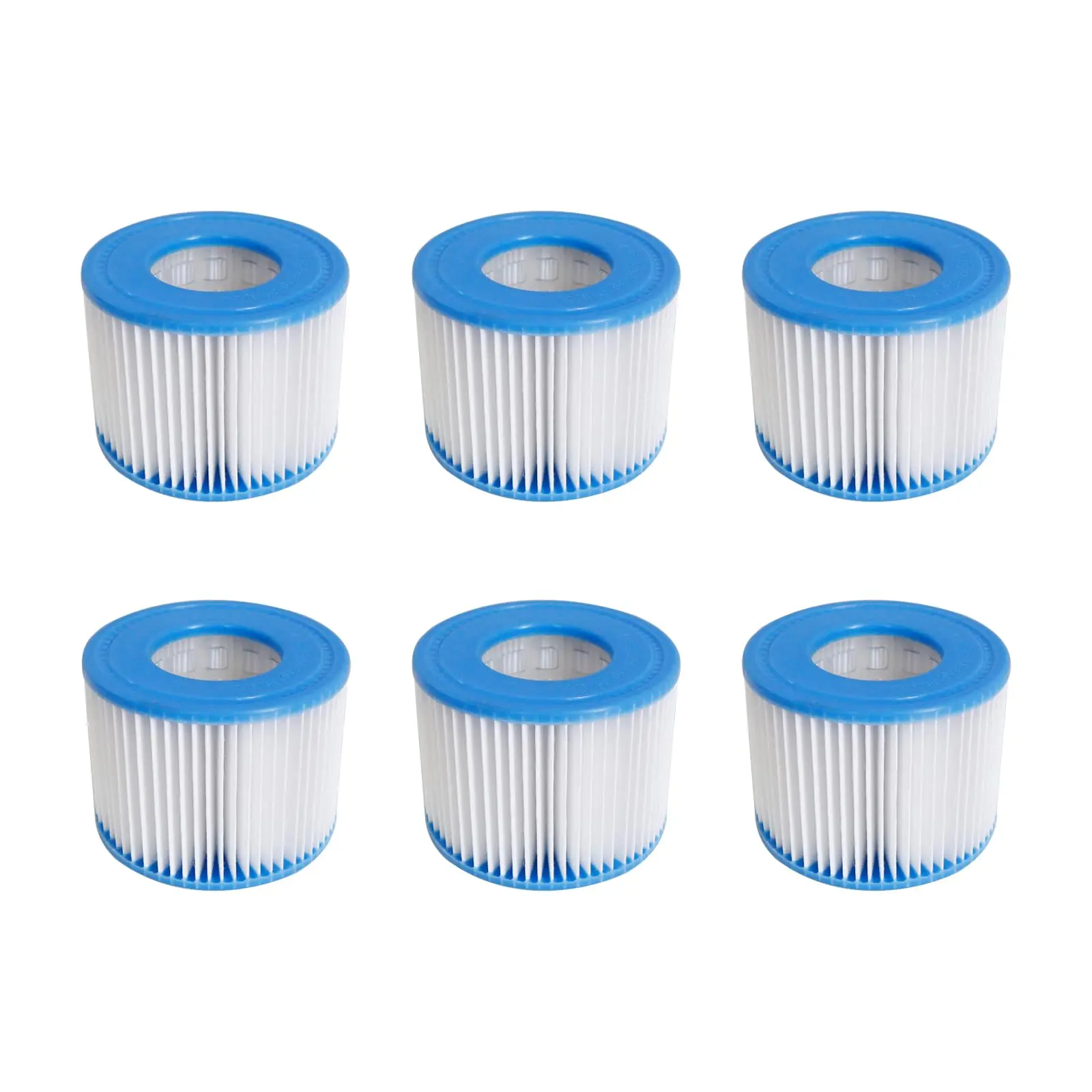 Volca Spares Type VI Dacron Fabric Hot Tub Filter Cartridge (4.1x3.1 Inches) - Sediment-Filtering, Easy to Clean, Replace Every Few Weeks, Compatible with Bestway, Lay-Z-Spa, Coleman SaluSpa 90352E 58323, 6-Pack