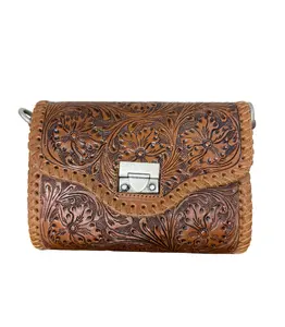 Medium Tooled Leather Clutch