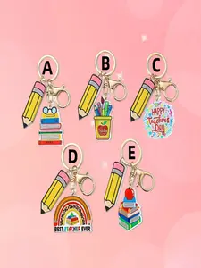 Pencil Shaped Keychain, Cute Pencil Keychain for Teacher, Fashion Accessories for Women & Men, Perfect Teacher's Day Gift