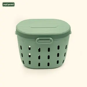 Vego Garden In-Bed Worm Composter - Composting Container for Home Waste Management, Lime Green, Home Trash Can, Garbage Can