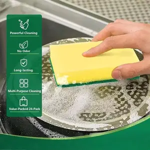 Thick High Foam Cleaning Sponge, Reusable, Waterproof Mold-Resistant, Efficient Absorbent, Multi-Use for Kitchen Bathroom Car