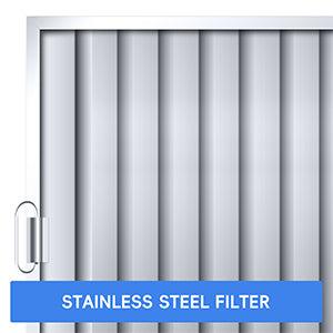 GARVEE Hood Filter, 5 Grooves Commercial Kitchen Range Hood Filter, 430 Stainless Steel, For Grease Rated Commercial Kitchen Exhaust Hoods, 6-Pack - 19.5 x 19.5 Inch