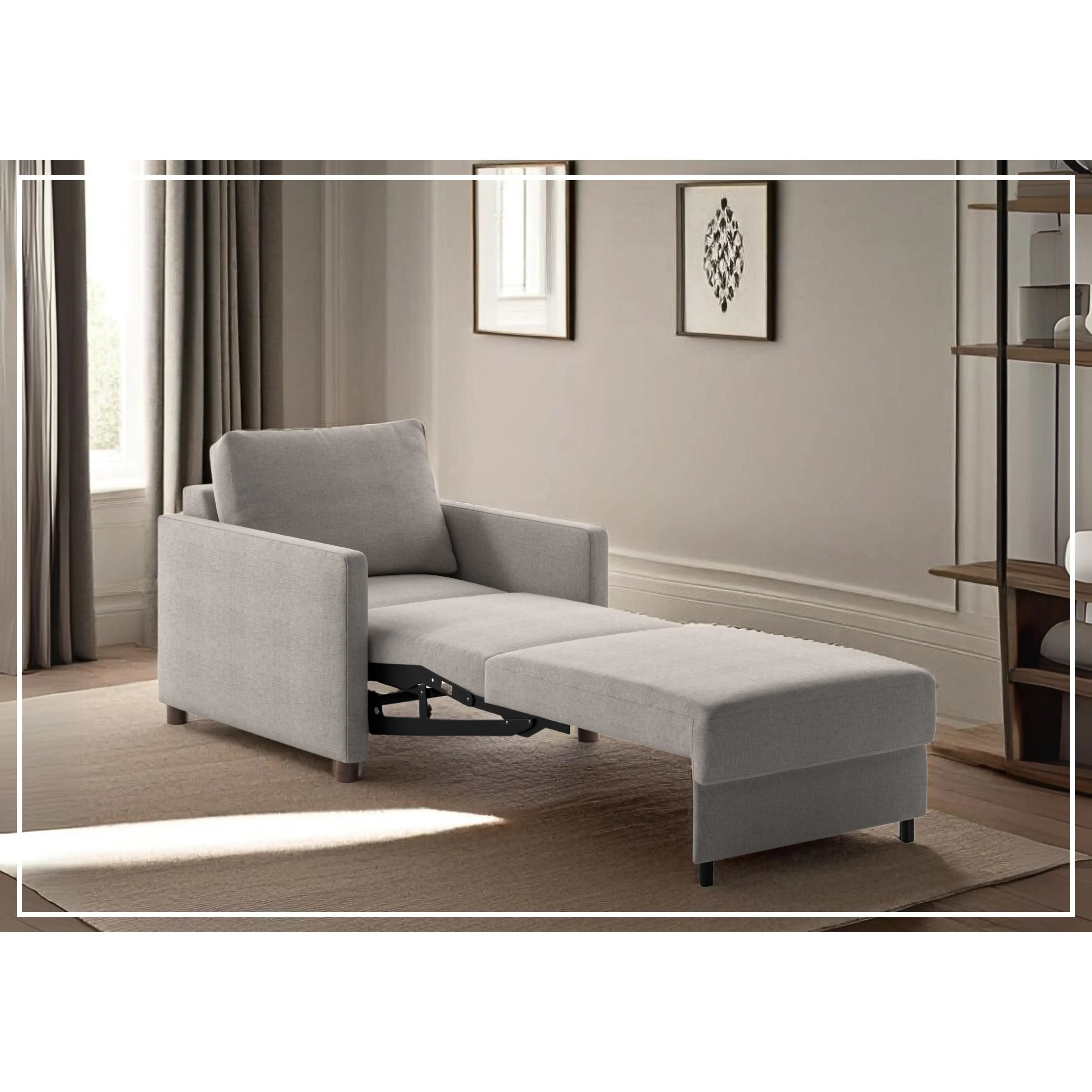 Luonto Polar Cot Fabric Chair Sleeper With Level Function
