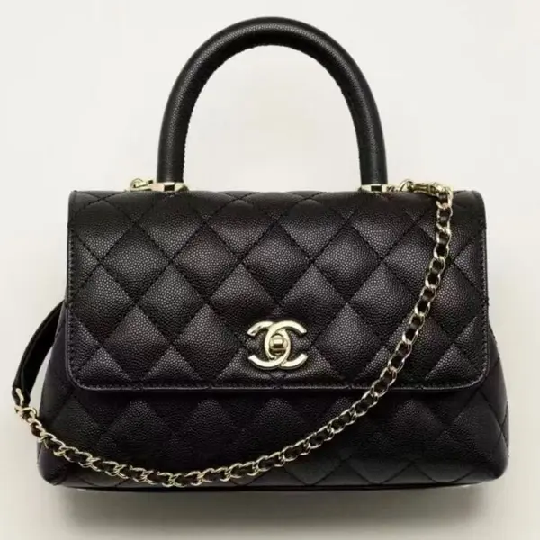 ‮ LENAHC  ‬Women's Elegant Quilted Top Handle Crossbody Bag with Chain Strap