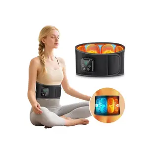 Back Heating Pad, Waist Massager, Heated Belt, Adjustable 3-Level Heat Vibration, Wireless Portable Massage, Touchscreen Control