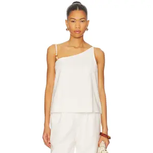 SNDYS Ismene One Shoulder Top in White
