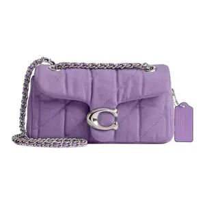 COACH Tabby 20 Quilted Denim Crossbody Bag for Women in Purple