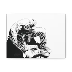 THINK 2 DEEP Stretched Canvas Print Decor Wood