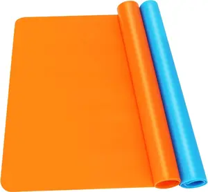 2Pack Silicone Mats, Premium Silicone Mat for Crafts, 15.7 "x11.8" Playdough Mat, Silicone Sheet for Crafts, Liquid, Resin Jewelry Casting Molds Mat, Nonstick & Nonslip Table Protector by YUIOASE