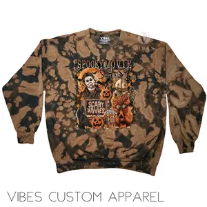 Spooky Movie Season Halloween Reverse Dye Unisex Sweatshirt