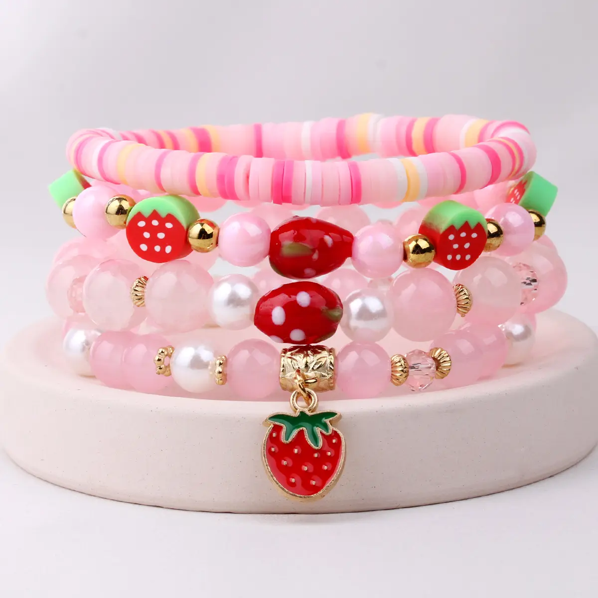 Women Elegant Floral Beaded Bracelet Set - Boho-Chic Adjustable Elasticity - Perfect For Casual Attire Gifting Daily Wear At Parties