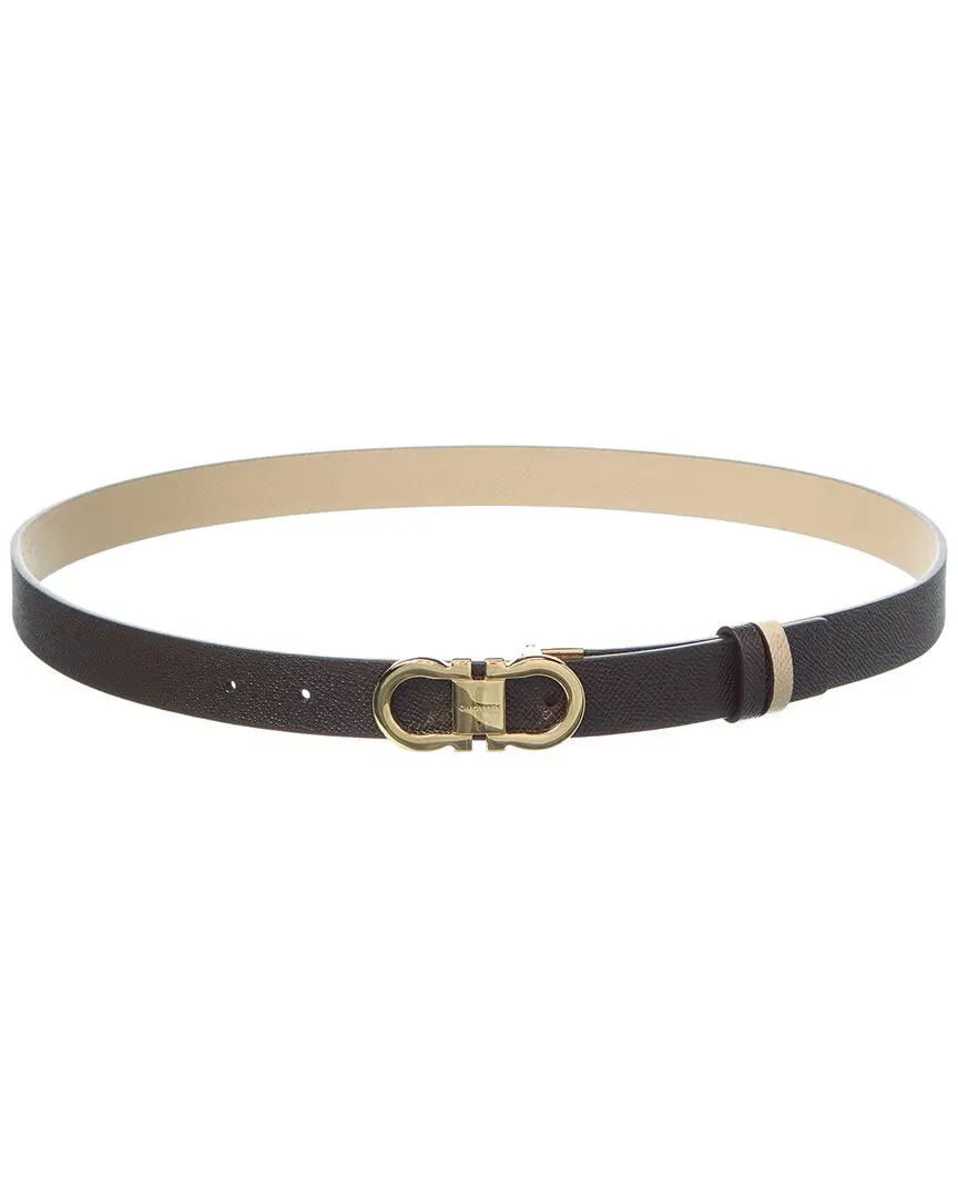 Ferragamo Gancini Reversible & Adjustable Leather Belt