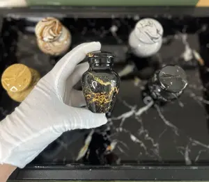 Premium Marble Finish Keepsake Single in Velvet Box for Ashes Adult male - Keepsakes for human ashes adult female - Black/Silver/Gray/Sand