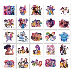 50 Pcs Kpop Temporary Fake Tattoos, Waterproof Devil Cartoon Stickers, Party Gifts for Boys and Girls, Birthday Decorations