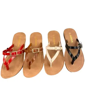 WOMENS FLAT FLIP FLOP WITH BUCKLE DETAIL AUGIE-S