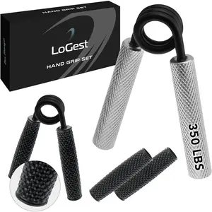 Logest Metal Hand Grip Strengthener 100LB-350LB No Slip Heavy-Duty Grip Strengthener with Gift Box, Great Wrist & Forearm Hand Exerciser, Home Gym, Hand Gripper Grip Strength Trainer Logest