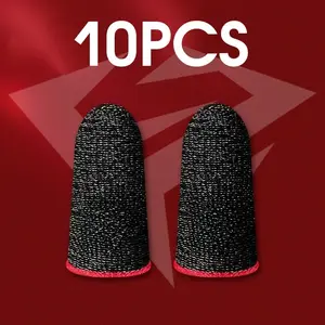 10pcs Mobile  Fingertip Gloves For PUBG Gamer Sweatproof Anti-slip Touch Screen Finger Sleeve Breathable Gaming Finger Cover fps game