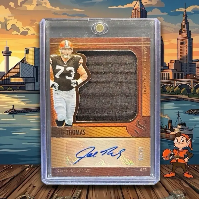 2025 Panini Silhouette Bronze Autographed Joe Thomas Jersey, #/35, Cleveland Browns Collectible