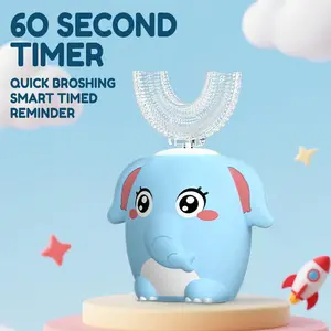 Kids Electric U Shaped Toothbrush Children Rechargeable Sonic Toothbrush Toddler baby toothbrushes Full Mouth 6 Cleaning Modes Oral hygiene