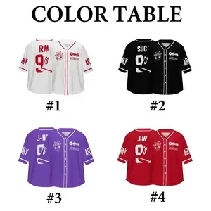 Bangtan Style Baseball Jersey – Kpop Group Fan Merch, Custom Members Concert Outfit, World Tour 2026 Comeback Shirt, Unisex Sports Vest