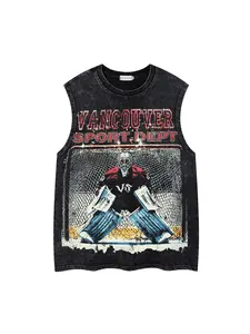 Men Women Summer Graphic Print Fitted Sleeveless Vest, Casual Streetwear Fashion Design, Trendy Daily Wear