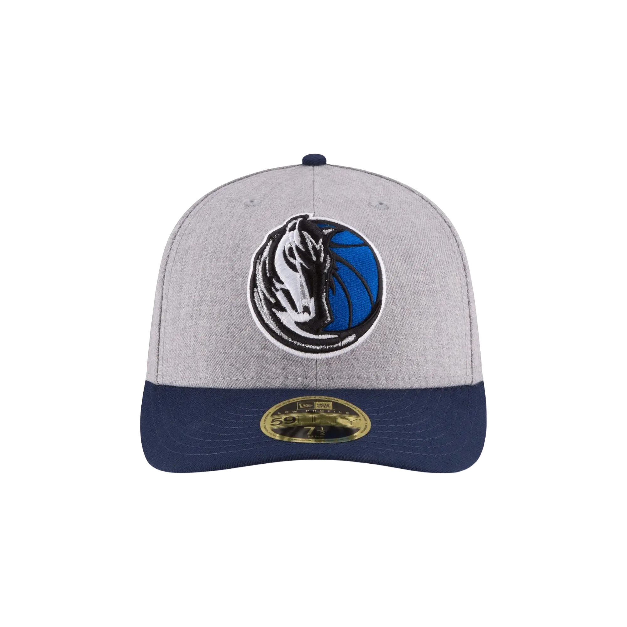 59FIFTY Dallas Mavericks Low Profile Authentic Fitted Hat "Heather Grey / Navy - Visor" NE947