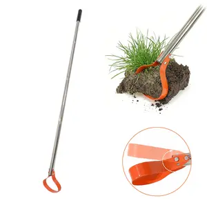 CKLT 63in Stirrup Hoe with Spring Steel Dual Edge Blade Heavy Duty Garden Hoe Adjustable Long Handle Weeding Tool
