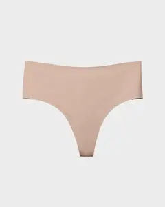 Nude Seamless High Waisted Thong